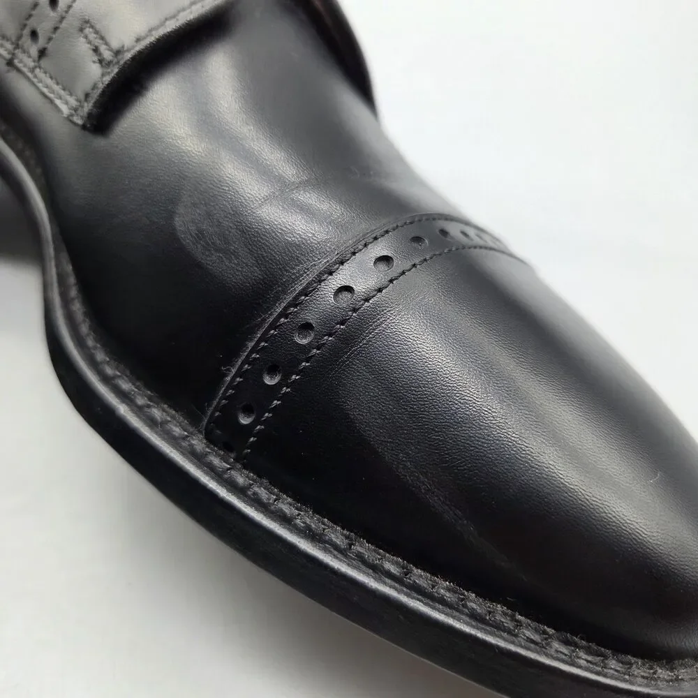 Allen Edmonds  Black Clifton Cap Toe Leather Dress Oxford Shoes Size 8.5 D USA
